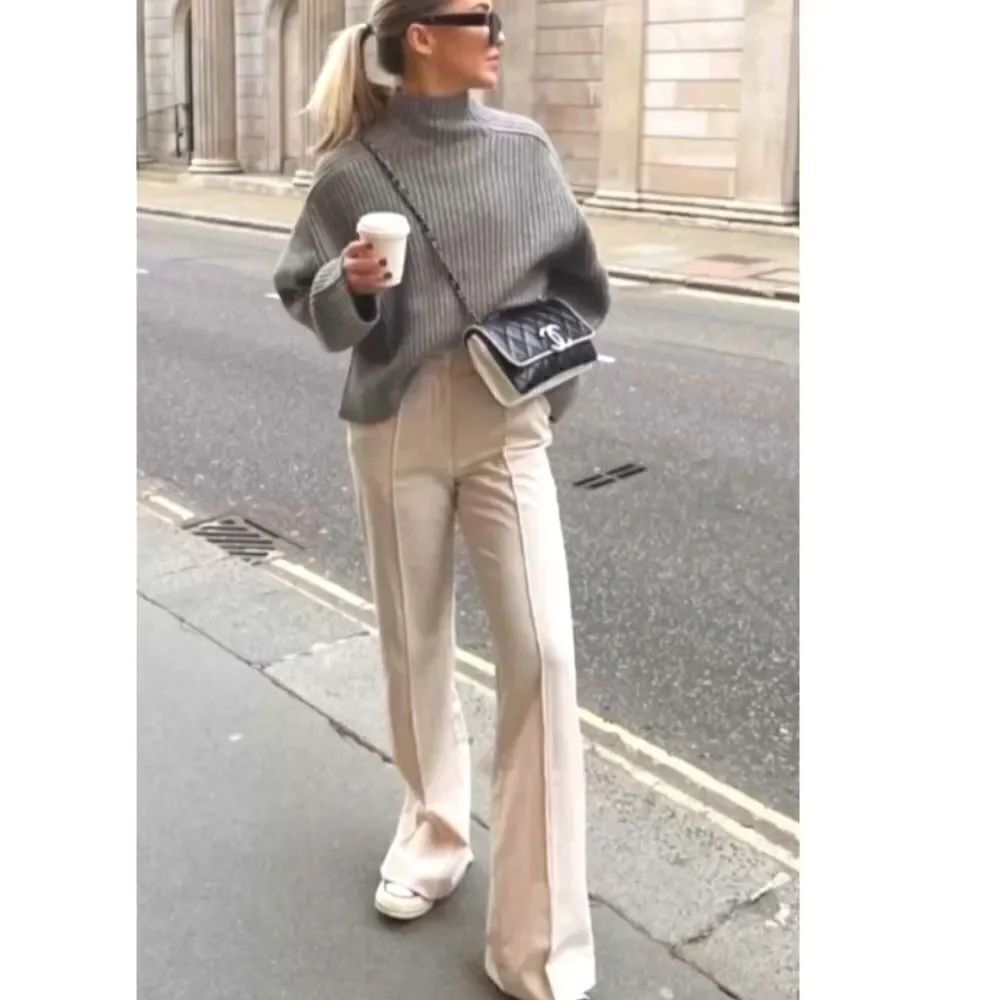 Gray turtleneck